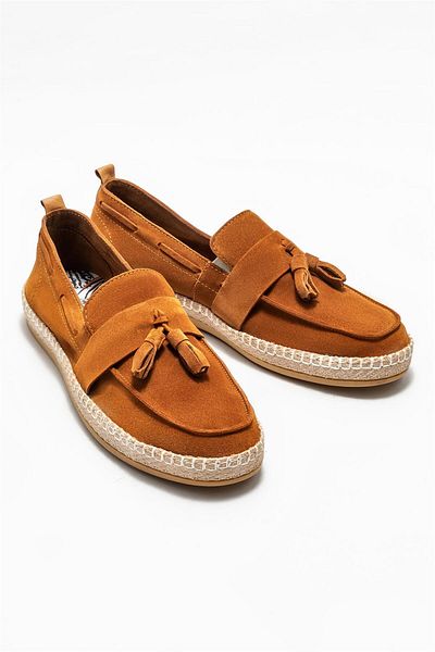 Elle Shoes Tan Leather Men's Espadrille