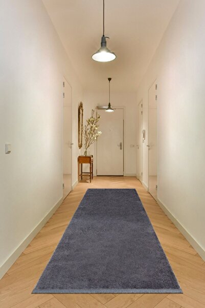 Valery Home Vl Comfort Düz Saçaklı Peluş Düz Yolluk Antrasit