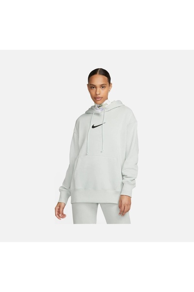 Nike Αθλητικά Gel-Midi Swoosh Oversized Fleece Pullover Γυναικεία φούτερ με κουκούλα FD0892-034