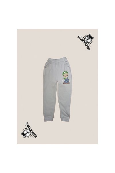 MarkaTurko PLUMBERBROTHERS εμπριμέ unisex Προσαρμοσμένο Σχέδιο Βαμβακερό γκρι παιδικό φούτερ 2605-13G
