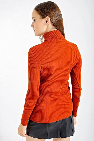 hazelin Tile Ribbed Knitwear Turtleneck Women's Sweater - Hzl22W-Bd 1445001