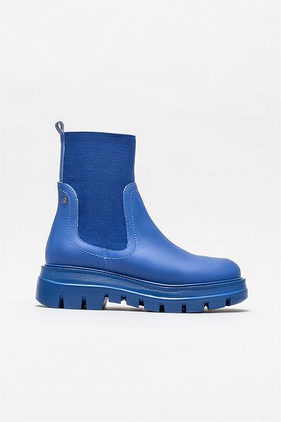 Elle Shoes Women's Blue Daily Flat Boots