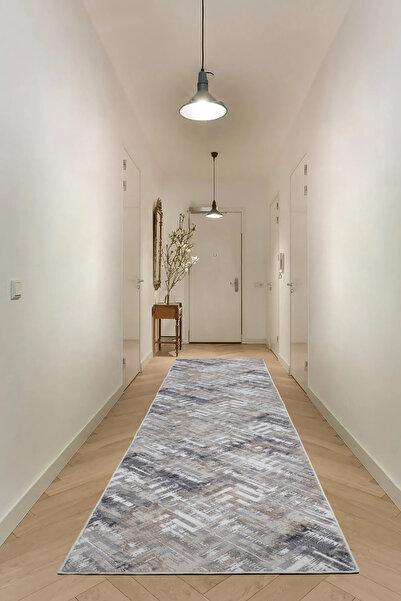 Valery Home Letty Vl Makinada Yıkanabilir Kaymaz Tabanlı Kesme Rulo Halı Yoll...