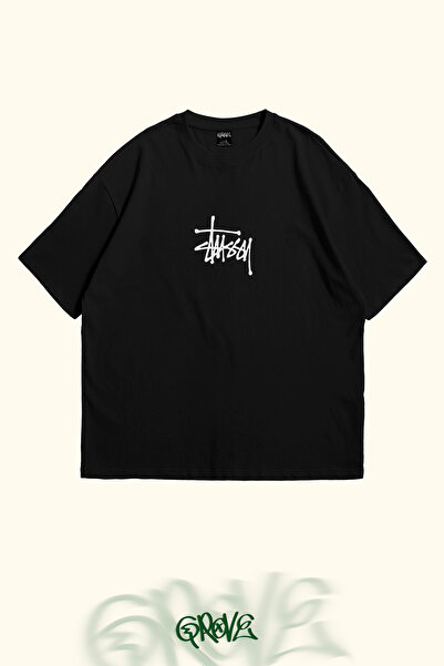 Grove Fashion Μινιμαλιστικό μπλουζάκι με στάμπα Unisex Oversize