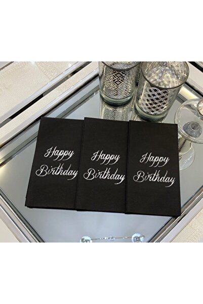 busrasdesign منديل عرض عيد ميلاد سعيد مطلي بالفضة مكون من 16 قطعة