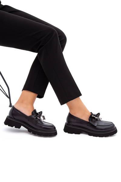 Tamer Tanca Дамски мокасини от естествена кожа 33 1004 Bn Ayk Sk22/23