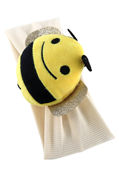 KEEBA Ελαστική μπαντάνα με απαλό τριχωτό μέλισσα. Κοριτσάκι Minnoş Bee.