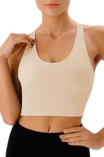GHASSY CO. Women's Cross Back Detailed Yoga Exercise Fitness Sports Bra Crs001