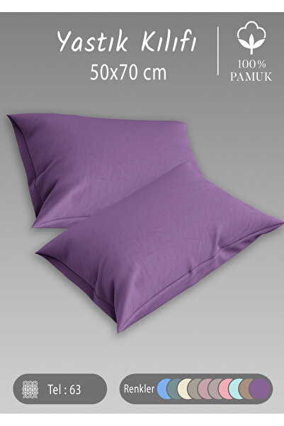 MonoHome 2 Li Yastık Kılıfı Premium %100 Pamuk 63 Tel Özel Üretim Sık Dokuma ...