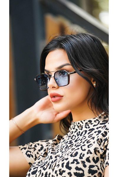 Angel Eyes Rectangular Leopard Framed Unisex Sunglasses Ae-0039c1
