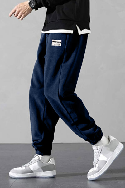 MOONBULL Ανδρικό Φούτερ από Polar Fabric Oversize Navy Blue