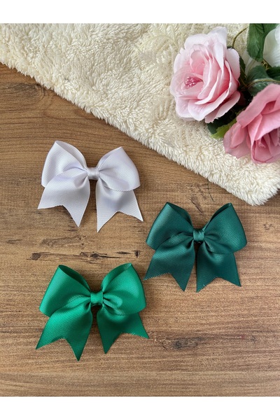 MeloKids 3-Piece Colorful Ribbon Buckle Set with Clip