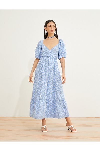 Koton Rochie Midi Floral Bumbac Decolteu inima