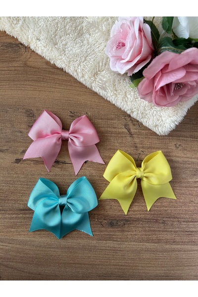 MeloKids 3-Piece Colorful Ribbon Buckle Set with Clip