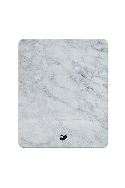 Özer Store Gray Marble Patterned Rectangular Mouse Pad with Wrist Support Mouse Pad
