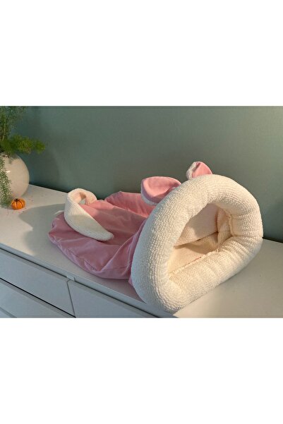 Lets Get Pet Mudanya Fare Tasarımlı Uyku Tulumu El Yapımı Kedi Köpek Yatağı