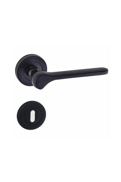DOĞANLAR Doğans Anka Lux Rosetă Mâner de ușă Cameră neagră mat