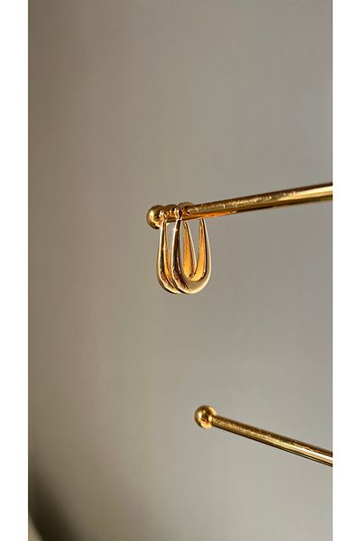 Ebru Atelier Hook Model Steel Earrings