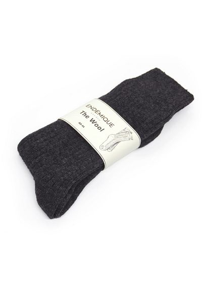 Endemique Studio Endémique Studio The Wool VL Grey-Men's Socks