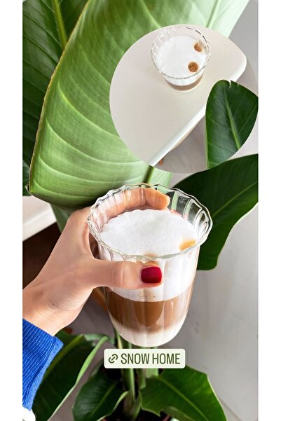 M Mimoza Park كوب إسبريسو مقاوم للحرارة بتصميم مخطط سعة 340 مل