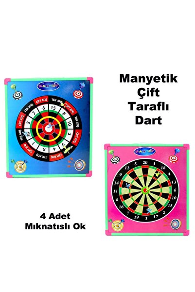 Genel Markalar Oyuncak Mıknatıslı Dart Seti Çift Taraflı Kullanma İmkanı 4 Ad...