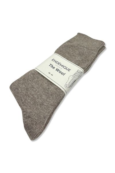 Endemique Studio Endémique Studio - Men's Socks: Soft Lana, Comfortable Sand