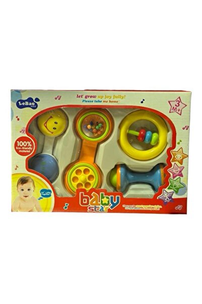 CanEm Bebek Çıngırak Seti 4 lü Telefon Abaküs Dumble Eğlenceli Çıngırak Aktivite Oyuncak