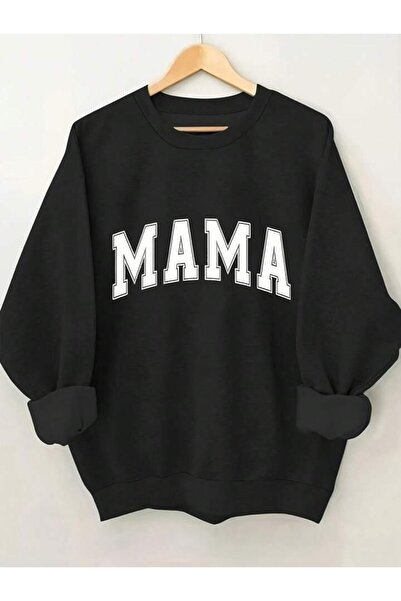 AEMİ Ženska majica Mama Štampano zimska Pamuk komada okrugla kragna Oversize ...