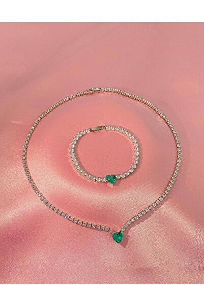 h&b design jewel Petrol Yeşili Su Yolu Set