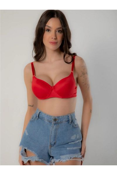 Kerem Giyim Women's Micro Fabric Padded Underwire Daily Bra
