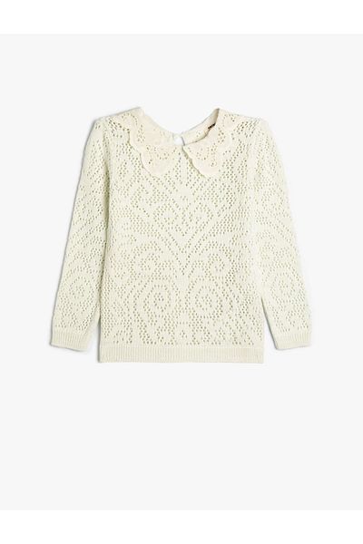 Koton Girl's Sweater Peter Pan Neck Long Sleeve 4WKG90028HT