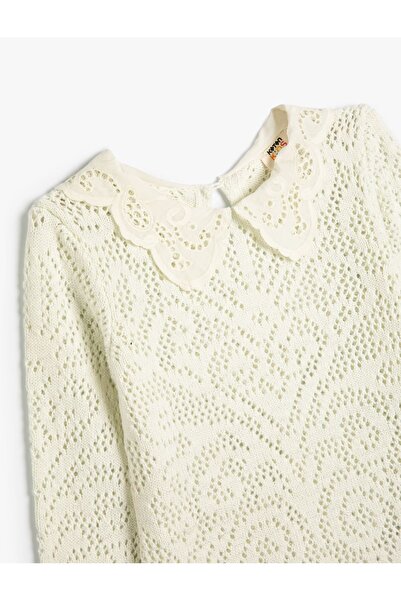 Koton Kız Çocuk Sweater Peter Pan Neck Long Sleeve 4WKG90028HT