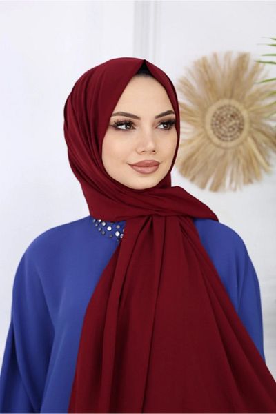 FRESCO SCARFS Hijab Hijab Medina Silk Shawl*burgundy