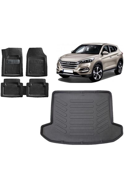 TEAMCAR Hyundai Tucson 2018 - 3D Luggage Pool and Maximum Carbon Chrome Mat