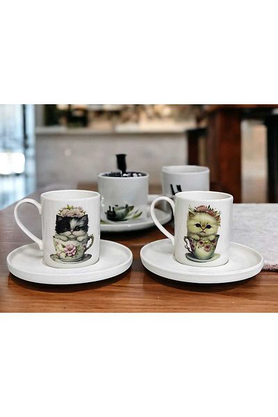 hazztasarım Cat Themed Coffee Fin