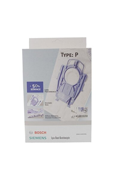 KGPart Σακούλες σκόνης για ηλεκτρική σκούπα υφασμάτων συμβατές με Siemens Typ P, συσκευασία 4 τεμαχίων