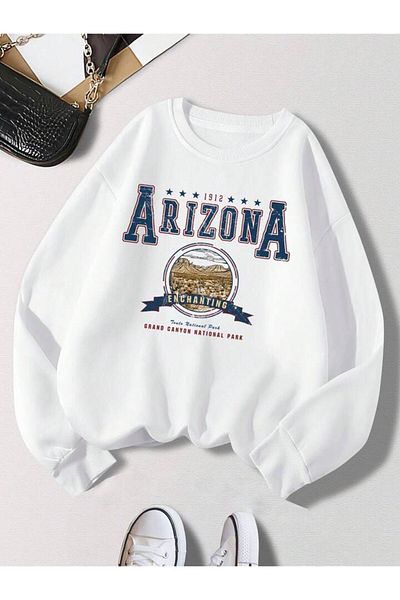 AEMİ Φούτερ Unisex ARIZONA με στάμπα Crew Neck Oversize