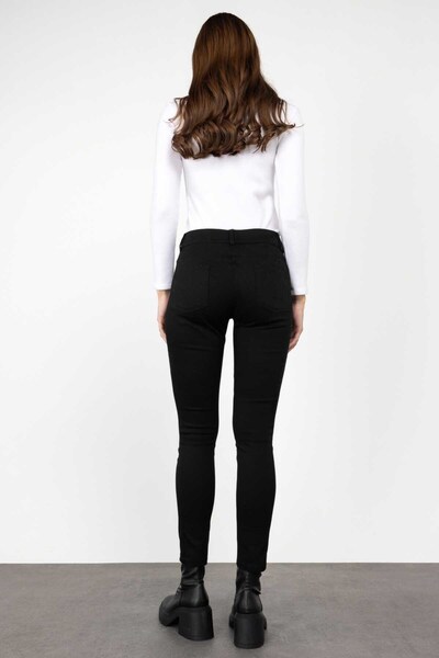 Ekol Γυναικείο Skinny Leg Παντελόνι 2109 Μαύρο