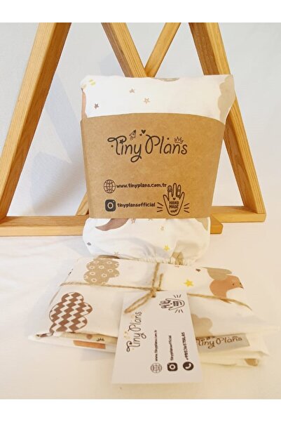 tiny plans Lastikli Bebek Çarşaf - Yastık Kılıfı Takımı 70x110 cm