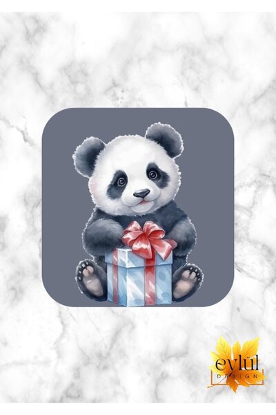 Eylül Design لطيف الباندا مطبوعة تصميم مخصص مطبوعة MDF قاعدة أكواب مربعة عالي...