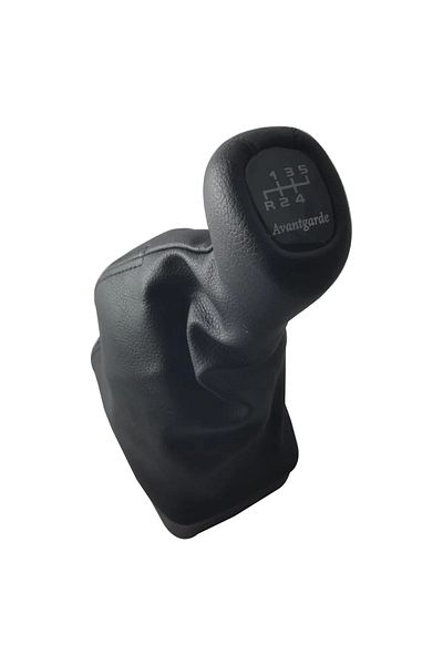 OtoAliEfe Mercedes 202 Classic Black Stitched Gear Shift Gaiter and 5 Forward Gear Shift Knobs Set