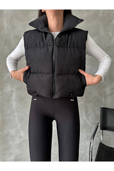 MEECY Women's Short Crop Puffer Vest