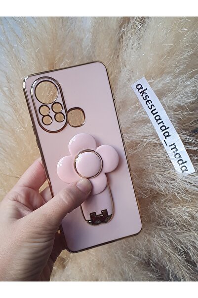 Aksesuarda Moda حافظة لامعة متوافقة مع هاتف INFINIX HOT 11S مع حامل ديزي دوار