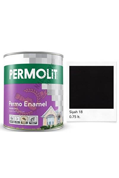 Permolit Enamel Sentetik Yağlı Boya SİYAH 0.75 Lt.