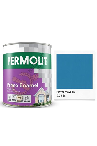 Permolit Enamel Sentetik Yağlı Boya HAVAİ MAVİ 0.75 Lt. Uyumlu