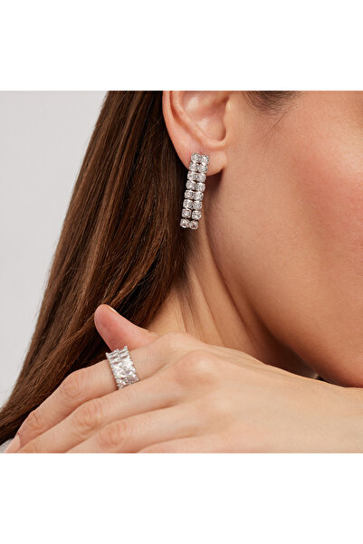 Merano Design 4mm Çift Sıra Küpe