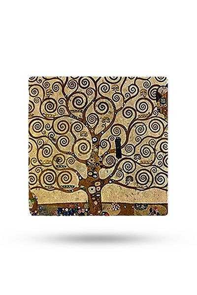 Begoloni Stone Decor Natural Stone Trivet 15x15cm Tree of Life Printed Stone Trivet