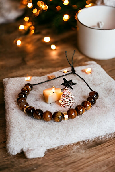 MinimalistTasarım سوار عين النمر، سوار من الحجر الطبيعي، الشجاعة - سوار من الحجر الطبيعي للثقة والقوة