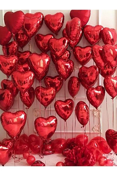 YASİMA 5 PIECES FOIL BALLOON RED HEART MODEL
