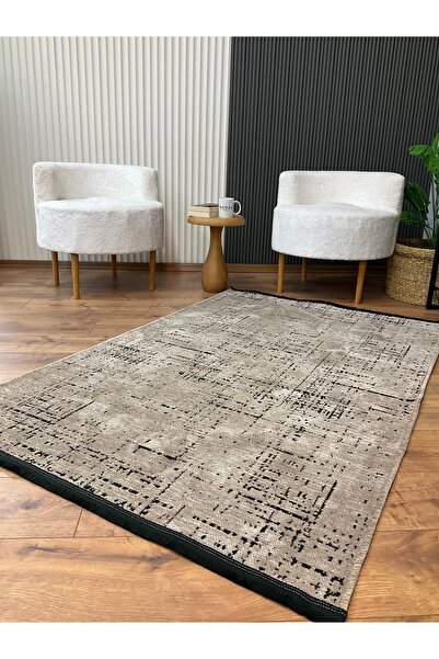 SARAZ HALI Şönil Dokuma Kayma Yapmaz Makinede Yıkanabilir Leke Tutmaz Kesme B...